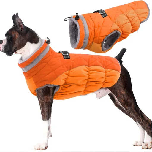 Reflective Pet Fleece Vest Zip-Up Cold Weather Coats