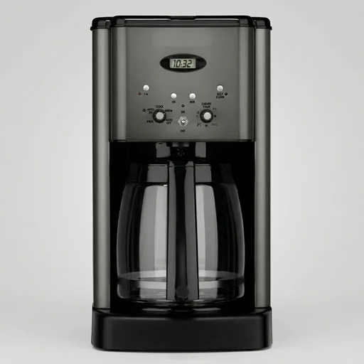 Cuisinart 12 Cup Brew Central Maker Coffee Maker, Black Stainless Steel, DCC-1200BKSNAS