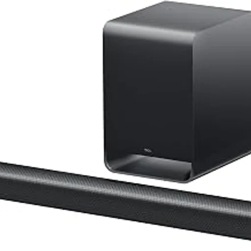 TCLS60K S Series 3.1 Channel Sound Bar with Dolby Atmos, DTS:X, Wireless Subwoofer, Bluetooth Music Streaming, and AI Sonic Auto Room Calibration