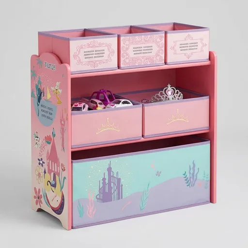 Delta Children Design & Store 6 Bin Toy Storage Organizer, Disney Princess