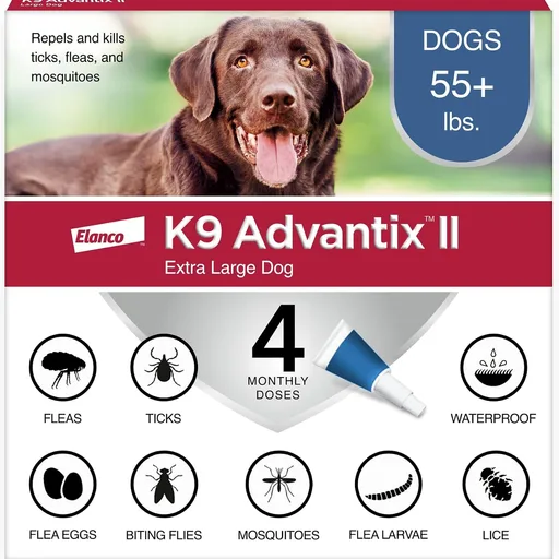 K9 Advantix II XL Dog Vet-Recommended Flea, Tick & Mosquito Treatment & Prevention | Dogs Over 55 lbs. | 4-Mo Supply