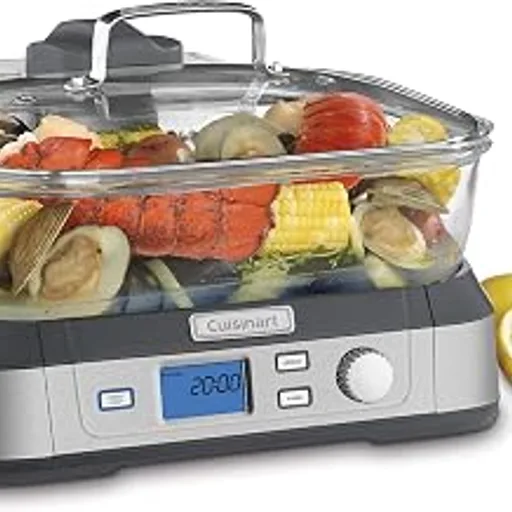 Cuisinart Glass Food Steamer, 5 Pre-Programmed Settings, 5-Liter Capacity
