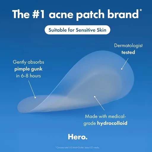 Hero Cosmetics Mighty Patch Invisible+ Daytime Acne Pimple Patch, 72 Ct