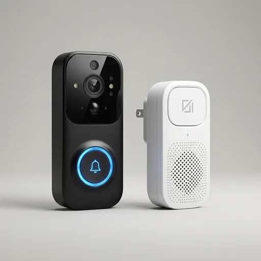 Orbitell 1080p Wireless Wi-Fi Video Doorbell Camera with Two Way Audio, Night Vision, Cloud Storage, Smart AI Motion Detection, Support 2.4GHz Wi-Fi only