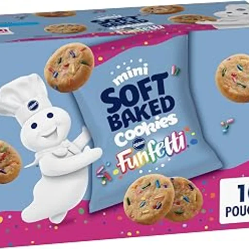 Pillsbury Mini Soft Baked Cookies, Funfetti, Snack Bags, 10 ct, 10 oz