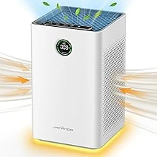 Air Purifiers for Home Large Room up to 1190 ft², HEPA Air Purifier for Bedroom with Activated Carbon Filter, 23dB Quiet Mode & Night Light, for 99.97% Dust, Sm