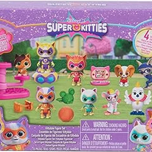 Disney Jr. SuperKitties Kittydale Figure Set with Accessories