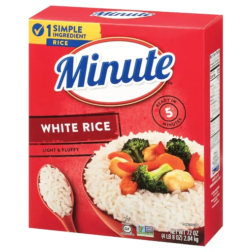 Minute White Rice, Instant White Rice, 72-Ounce Box, Pack of 1
