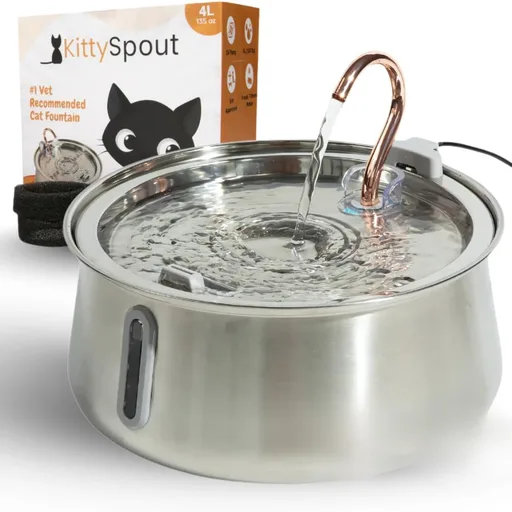 KittySpout Stainless Steel Cat Water Fountain