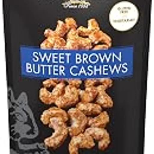 Organic Brand Sweet Brown Butter Cashews, 3.5 oz Resealable Bag