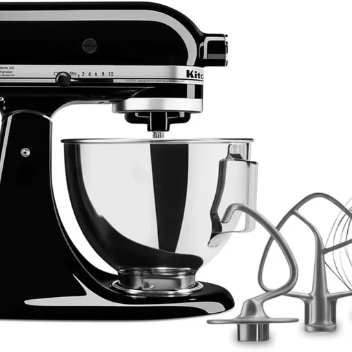 Kitchen Aid Tilt-Head Stand Mixer 4.5 Quart KSM85PBOB, Onyx Black