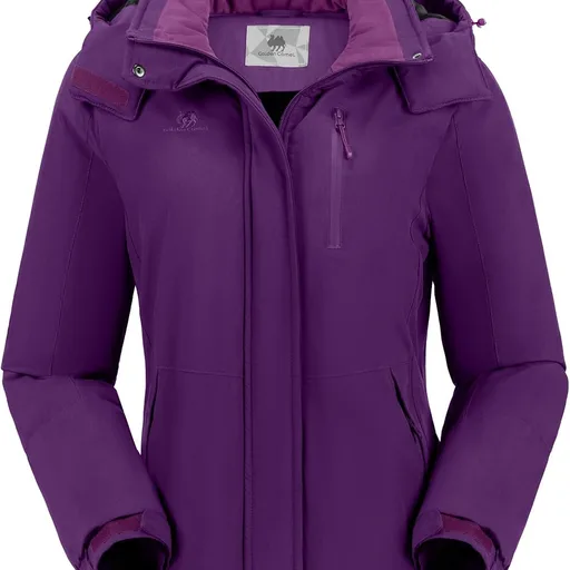 CAMELSPORTS Women's Winter Jacket Windproof Ski Snow Jacket Warm Puffer Coat