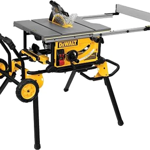 DeWalt Table Saw 10" w/Foldable Rolling Table Saw Stand (DWE 7491RS)
