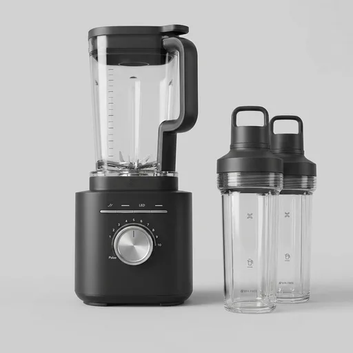 KitchenAid Pure Power Blender with 2 Personal Blending Jars, 1700 Watt Peak Power*, KSB2078, Black Matte