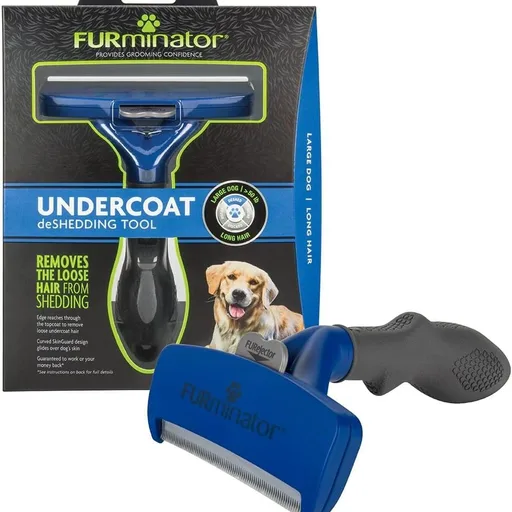 FURminator Large Dog Undercoat deShedding Tool for Long Hair