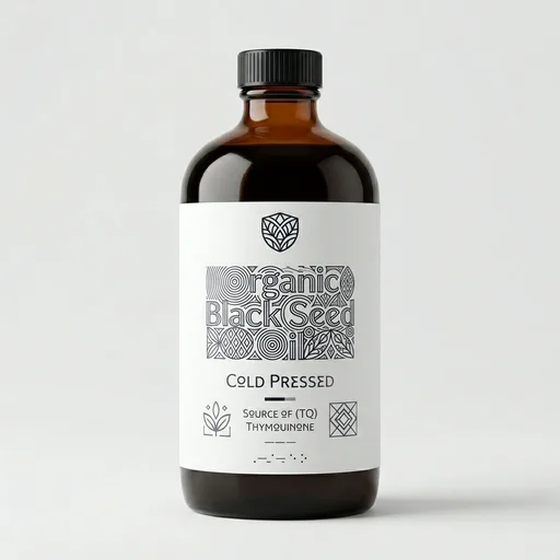 Black Seed Oil Organic Cold Pressed Unrefined Glass Bottle | USDA Certified Organic Black Cumin Seed Oil | High Thymoquinone Omega 3 6 9 | for Immune Support, Joints, Digestion, Hair & Skin | 8 Fl oz