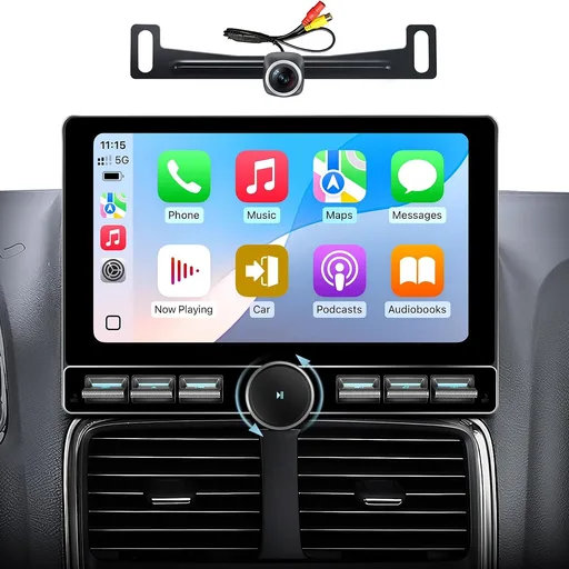 10" QLED Car Stereo for Dodge Grand Caravan (2011-2020) & Chrysler Town & Country Wireless CarPlay Android Auto Radio with Physical Volume Knob Keybutton 4G RAM+64GB ROM Android 13.0