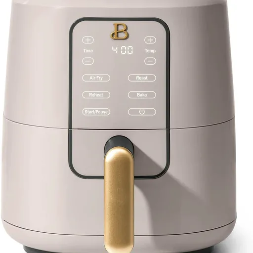 B - 3-Quart Digital Air Fryer, TurboCrisp Technology, 4 Presets, 170°F-400°F, Non-Stick, Dishwasher Safe, 1200 Watt. (PORCINI TAUPE)