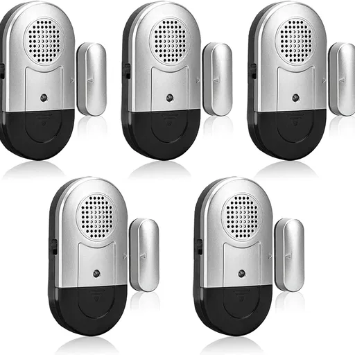 Sanjie Door Window Alarm Sensors, 5 Pack, 125dB, Volume Control