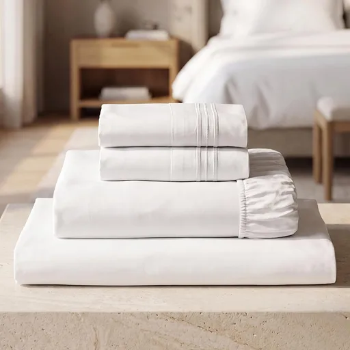 Mellanni Iconic 4-Piece Bed Sheet Set, 16" Deep Pocket (King, White)