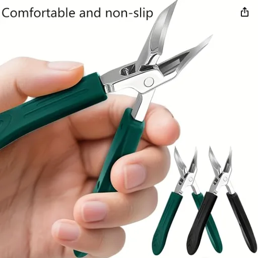 Thick Ingrown Nails Heavy Duty Stainless Steel Trimmer Safety Soft Grip Ultra Sharp 25 Degree Angled Blade Seniors Splash Proof