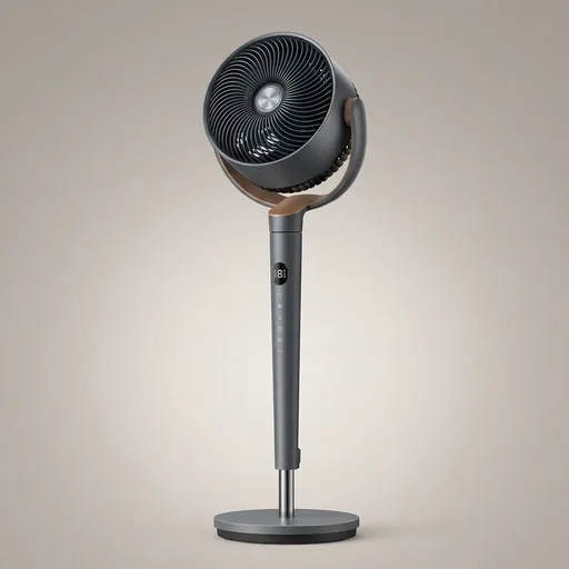 DREO Pedestal Fan for Bedroom, 100ft Airflow, Quiet DC Motor Standing Fan