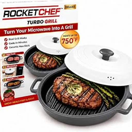 Rocket Chef Turbo Grill Deluxe Microwave Grill Pan