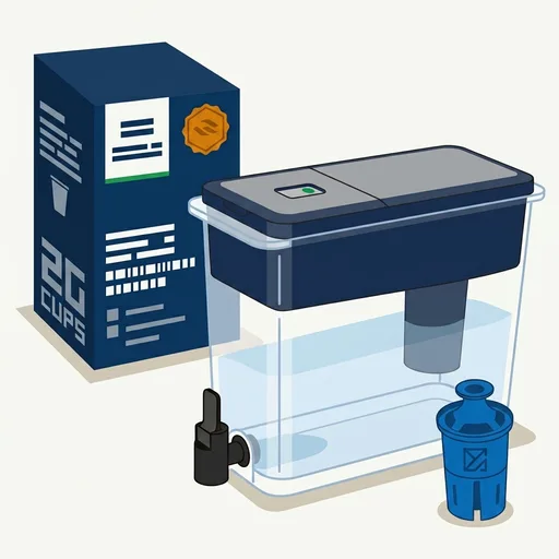 Brita Extra-Large 27-Cup Elite Water Filter Dispenser, WQA NSF/ANSI Certified, Reduces 99% of Lead, Microplastics, & 30 Contaminants, Removes Chlorine Taste & Odor, Black