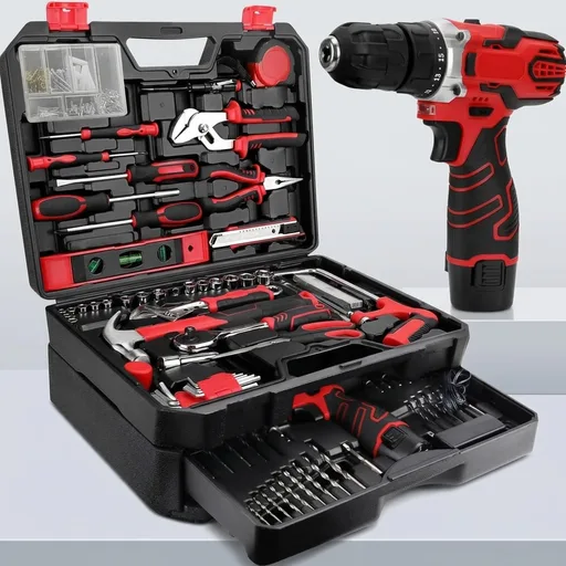 KingTool 276-Piece Tool Set Kit - Tool kit with 12V Cordless Power Drill Driver Toolbox Storage Case with Drawer, Drill Set Perfect for Homeowner, Diyer, Handyman, Fathers Day Gift