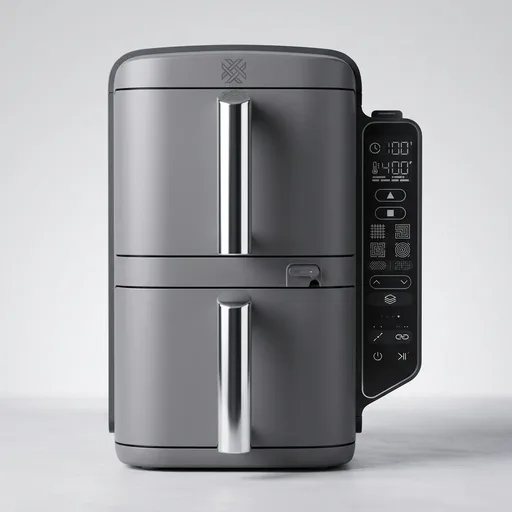 Ninja DoubleStack XL Smart Air Fryer, 2-Basket, 10 QT, 6-in-1, DoubleStack Technology Cooks 4 Foods at Once, Space Saving Design, Air Fry, Broil, Bake SL451