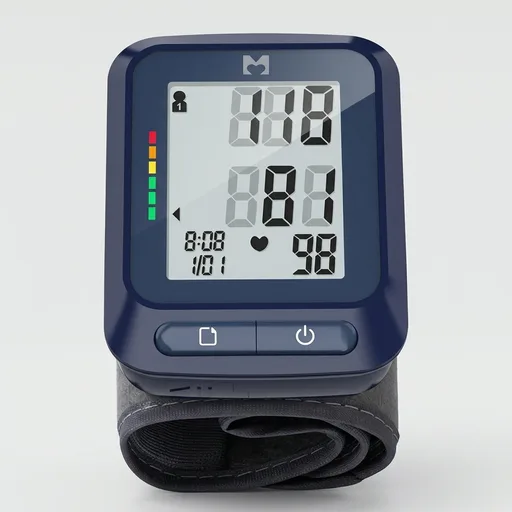 Wrist Blood Pressure Monitor - Automatic Blood Pressure Cuff for Home Use, Digital BP Monitor Wrist with Large LCD Display, BP Cuff Wrist for Adults, 2x60 Memory, Fits 5.3"-8.5"