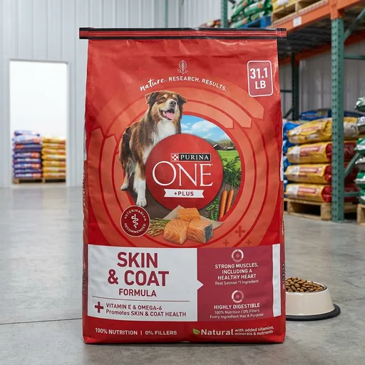 Purina ONE Natural, Sensitive Stomach Dry Dog Food, +Plus Skin & Coat Formula - 31.1 lb. Bag
