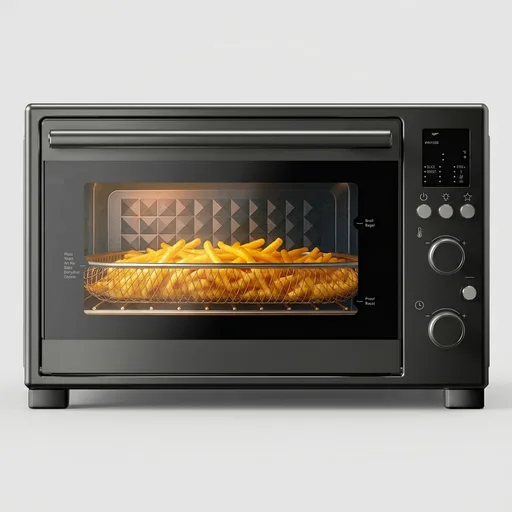 TOSHIBA ChefFry Air Fryer Toaster Oven Combo, 12-in-1 Convection Countertop Oven, 34QT / 32L Large Capacity, 1750W, Master Pizza Modes Design with Exclusive Dual-Temp Tech