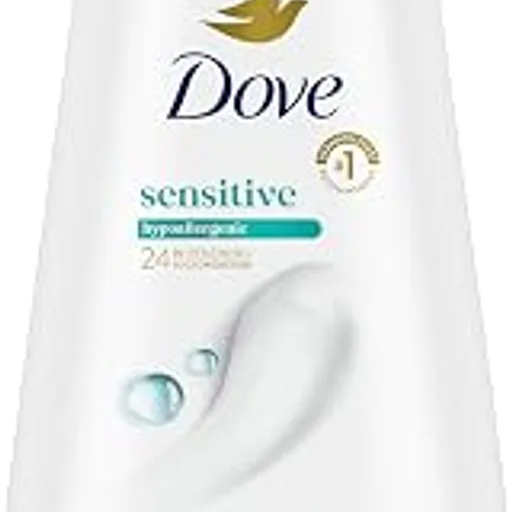 Dove Sensitive Skin Body Wash, 24hr Lotion-Soft Skin, 30.6 oz