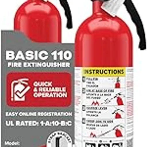Kidde Basic 110 Fire Extinguisher for Home, 1-A:10-B:C, FA110G, 1 Pack