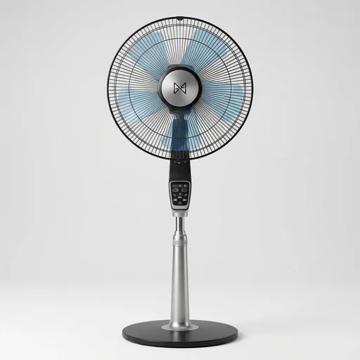 Rowenta Pedestal Fan, 53 Inches, Ultra Quiet Oscillating Fan for Bedroom, Portable, 5 Speeds, Refresh Up to 23-Feet, Silver, Indoor, VU5670
