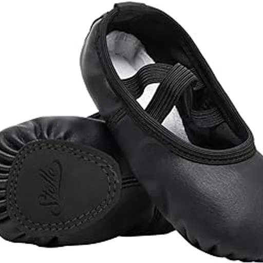 StelleBallet Shoes for Girls Toddler Soft Leather Split Sole Practice