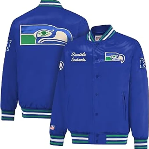 Ultra GameMens NFL Official Supreme Heritage Satin Jacket