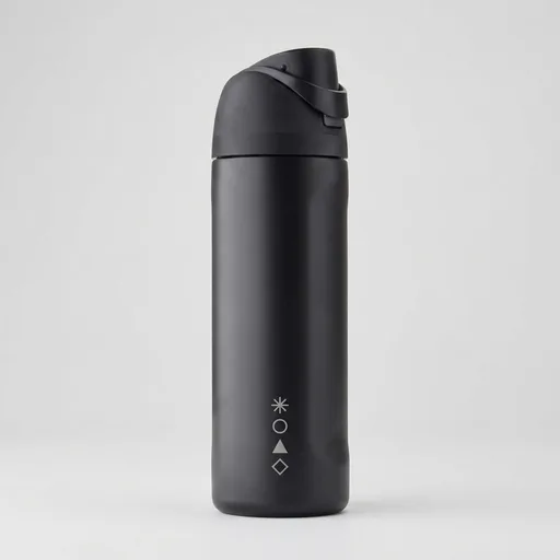 Owala FreeSip Insulated Stainless Steel Water Bottle with Straw, BPA-Free Sports Water Bottle, Great for Travel, 24 Oz, Very, Very Dark