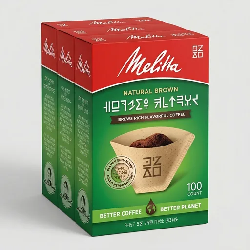 Melitta #4 Unbleached Coffee Filters, Premium, Natural Brown, Flavor Enhancing Coffee Filters for 8-12 Cup Coffee Makers, Kosher Certified, Compostable, 100 Count (Pack of 3)