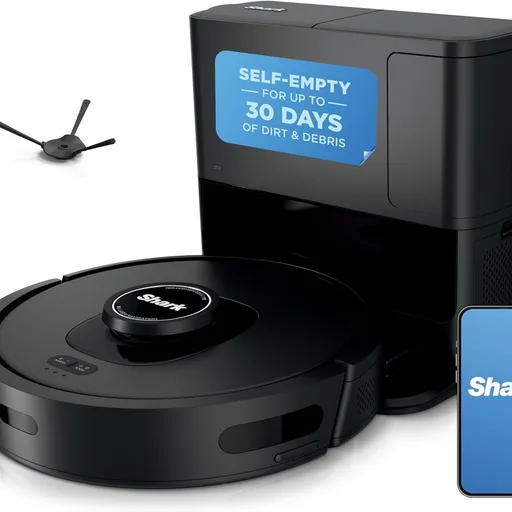 Shark AV2501S AI Ultra Robot Vacuum, with Matrix Clean, Home Mapping, 30-Day Capacity HEPA Bagless Self Empty Base, Perfect for Pet Hair, Wifi, Dark Grey