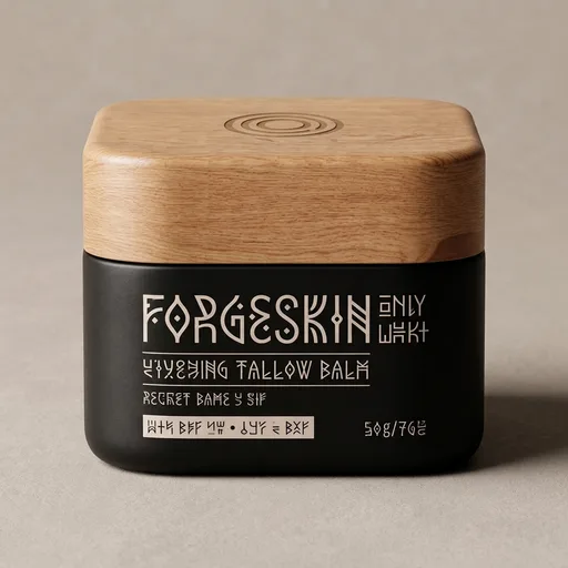 Forge Skin Face Moisturizer for Men Wrinkle Defense Beef Tallow Balm, 1.7oz | 100% Grass-Fed Beef Tallow, Essential Oils, Paraben-Free, No Synthetic Fragrance, Minimizes Look of Fine Lines, Men 35+