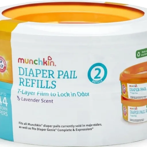 Munchkin Arm & Hammer Diaper Pail Refills, Lavender, 2 Pack