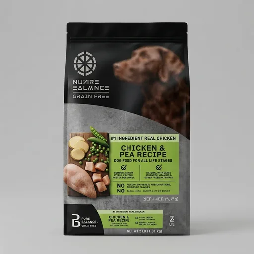 Pure Balance Grain-Free Chicken and Pea Recipe Dry Dog Food, 4 lbs