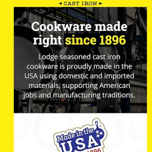 Lodge Pre-Seasoned Cast Iron Skillet with Silicone Handle Holder, 12 Inches