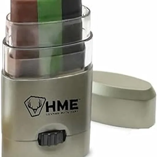 HME 3 Color Camo Face Paint "Mess-Free" Application Stick - Long-Lasting Easy-to-Use Concealment Makeup for Hunting