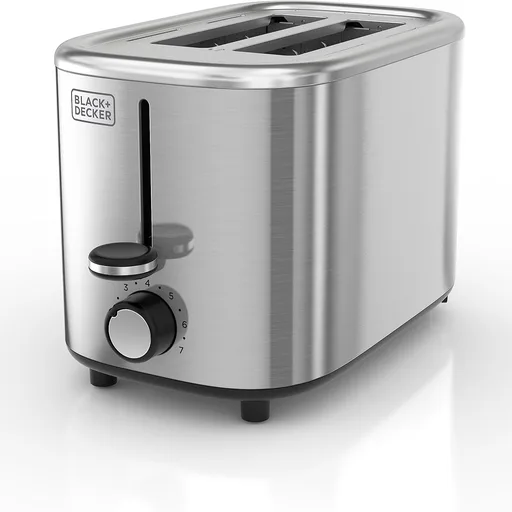 BLACK+DECKER® 2-Slice Toaster with 7 Toast Shade Settings, Extra-Wide Slots for Bagels, Stainless Steel Exterior Finish