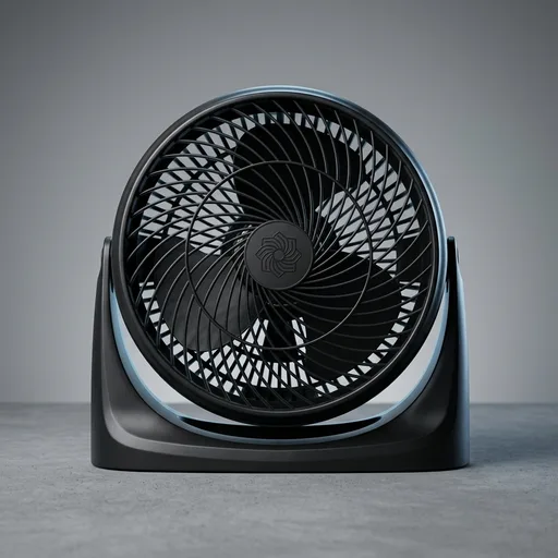 Amazon BasicsAir Circulator Fan, Desk Fan for Bedroom, Home and Office, With 90-Degree Tilt Head, 3 Speed Settings, Lightweight (4.2 LBS), 70 Watts, Black, 14.8