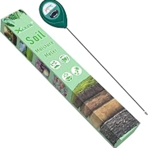 Long Probe Plant Soil Moisture Meter, Indoor Outdoor use, Battery-Free | longer stem for deeper use, instant read, anti-rust 304 SST probe, Easy-to-Read Display