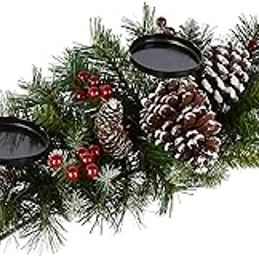 National Tree Company 30in Unlit Frosted Berry Christmas Centerpiece